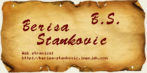 Beriša Stanković vizit kartica